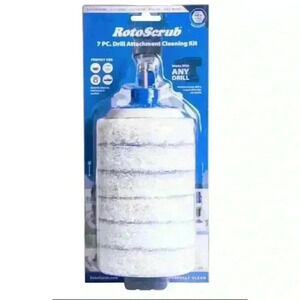 RotoScrub 7 Piece Drill Attachment Cleaning‎ Model RS100 NEW